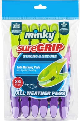 24 Stuks Diverse Kleur Wasgoed Grip Pinnen — thumbnail 3