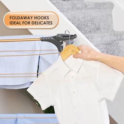 150-jaar jubileum koperen editie elegant kledingrek - 3 lagen - 15 meter droogruimte - opvouwbaar en compact - maximaal 15 kg belasting — thumbnail 5