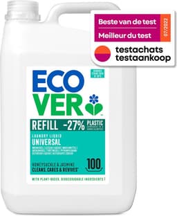 Ecover - Vloeibaar Wasmiddel Universal - Grootverpakking 5 L - 100 wasbeurten - Plantaardig & Biologisch afbreekbaar - Krachtige reiniging bij 20°C - Frisse geur — thumbnail 4