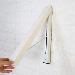 Inklapbare kledinghaken - Intrekbaar wandkledingrek - Aluminium wasrek - Opvouwbare kledingstang - Wasgoed en opslag organiseren folding wall laundry rack — thumbnail 3