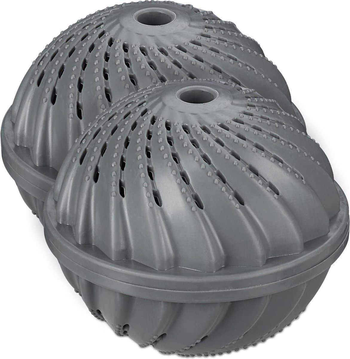 wasbol set van 2 - voor wasmachine - tot 1000x gebruiken - grijs — afbeelding 1
