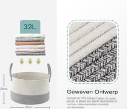 Heupwasmand - Wasmand Ergo - Ergonomische Wasmand - Grijs - 40 x 25 CM — thumbnail 3
