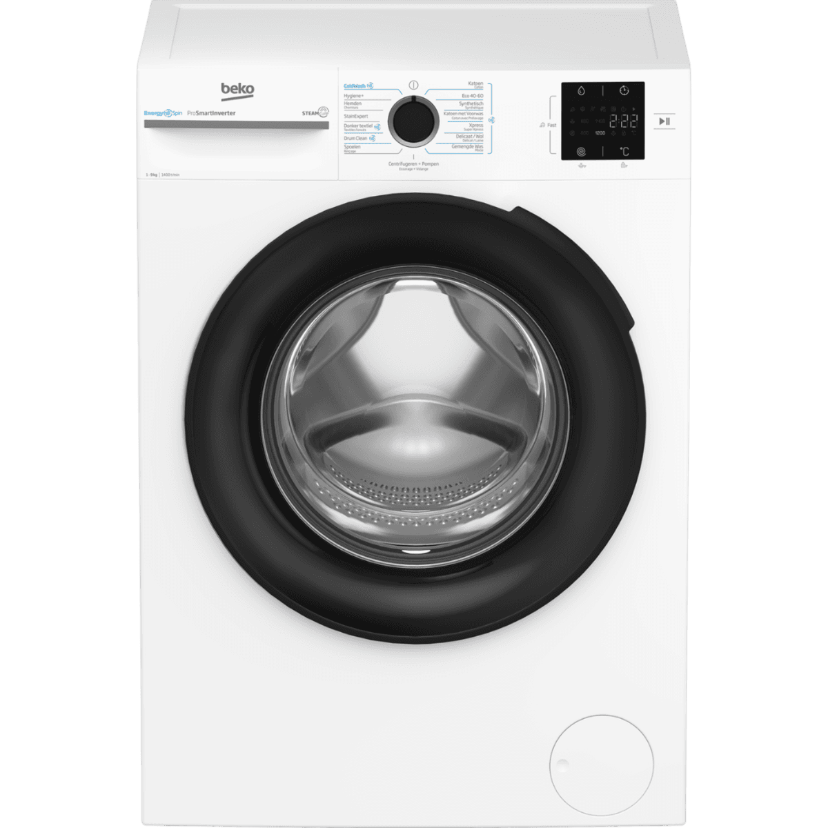 BEKO BM3WFT3941W EnergySpin - Wasmachine Voorlader - 9 kg - 1400 rpm - 75 dB — afbeelding 1