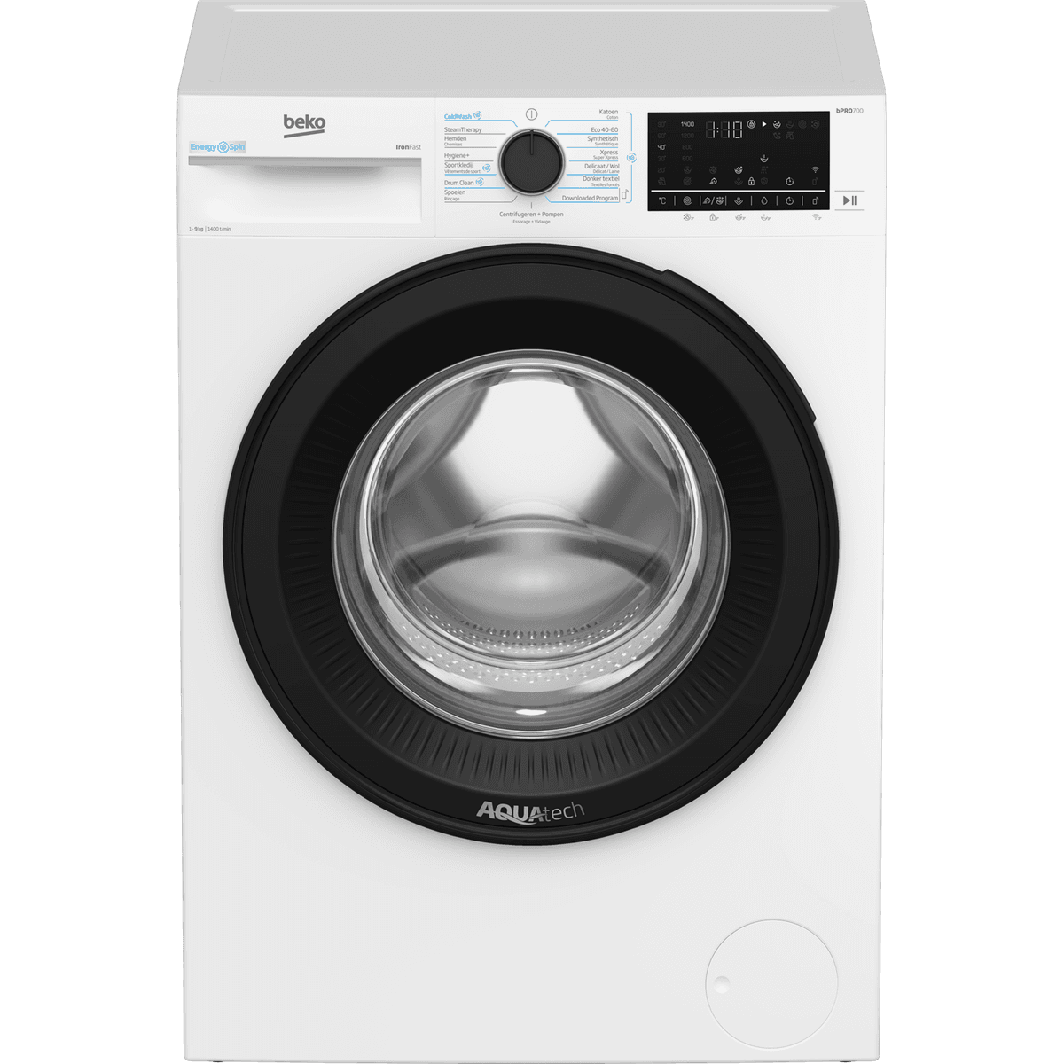BEKO B5WM69418W EnergySpin - A-50% - Wasmachine Voorlader - 9 kg - 1400 rpm - 75 dB — afbeelding 1