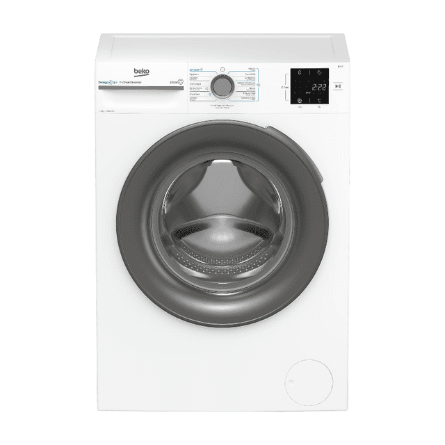 Beko BM3WFU3741S Vrijstaande wasmachine - 7 kg capaciteit - 1400 tpm centrifugeersnelheid - Energieklasse C - 15 wasprogramma's - Zilver