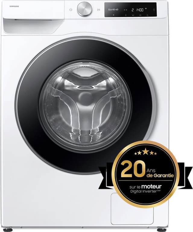 Samsung WW90DG6U85LEU3 vrijstaande wasmachine - 9 kg capaciteit - 1400 tpm centrifugeersnelheid - Ecobubble-technologie - witte afwerking