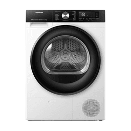 Hisense DH3S902BW3 Vrijstaande wasdroger - 9 kg capaciteit - Warmtepomptechnologie - Energiezuinig - Witte afwerking