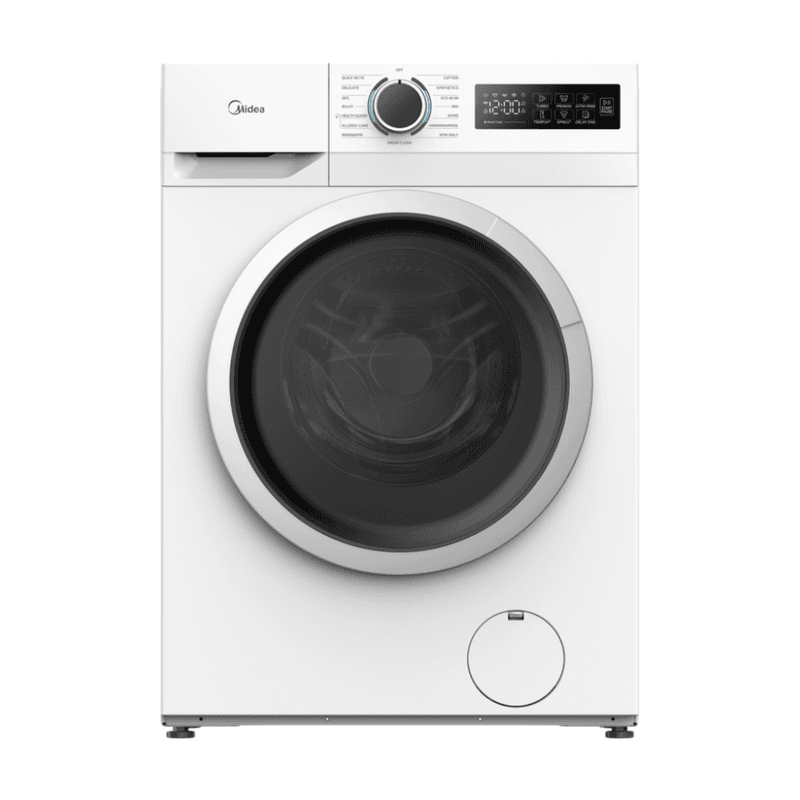 【Nieuwe Aankomst】Midea MF110W80BA10/W-NL Wasmachine, 8 kg, 1400 RPM, A-10%, 15 Wasprogramma's, Wit — afbeelding 1