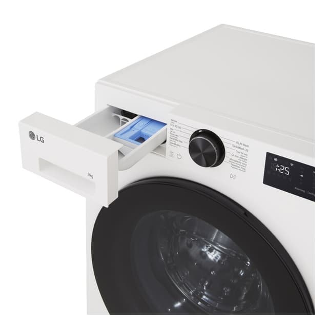 LG F4X5009TWB Vrijstaande Wasmachine - 9 kg Capaciteit - Direct Drive - 6Motion - Stoom - A - Zilveren Afwerking