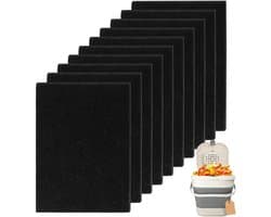 10 Stuks Geactiveerde Koolstoffilters voor Compostbakken, Geurfilters voor een Frisse Woning, Geschikt voor Keukenorganizers en Caddy's, Vervangfilters voor Effectieve Geurcontrole