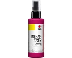 Marabu 17190050005 - Fashion Spray Raspberry 100 ml, Textile Spray Paint, with Pump Spray for Light Textiles, Soft Grip, Easy Attachment, Washable up to 40 °C, Great Effects on Fabric