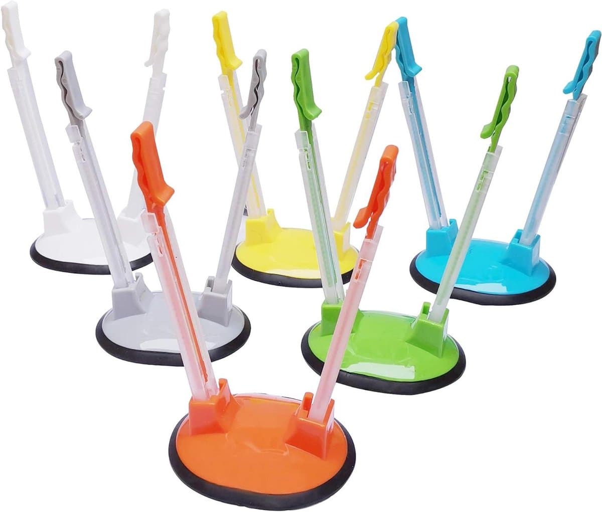 Baggy Rack Set - Zakhouder Keuken - Voedsel Voorbereiden - Handsfree Clips - 6 Stuks - Multicolor — afbeelding 1