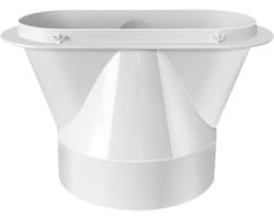 Slangadapter Airconditioner - Afvoerslang Koppelstuk - Efficiënte Koeling - Plat Ontwerp - 13/15 cm - Wit
