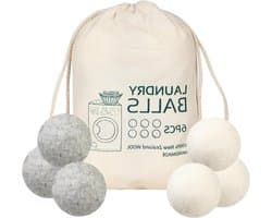 Natuurlijke wasverzachter voor droger, set van 6 droogballen