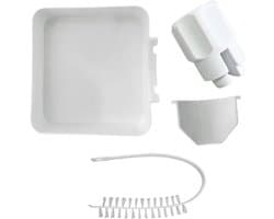 Lekbak wasmachine - Afvoerbak voor wasmachine - Lekbak voor Wasmachine en Vaatwasser - Inclusief schoonmaakborstel - Opvangbak - universele wasmachine lekbak - Wasmachine opvangbak - afvoerbak - wateropvangbak voor kelder, woning, camper - wit