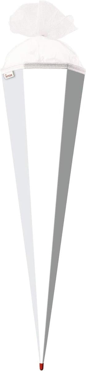 Knutsel snoepzak - Schoolpuntzak Geschenkzak - Creatief versieren - Extra stabiele puntbescherming - 85 cm - Wit — afbeelding 1