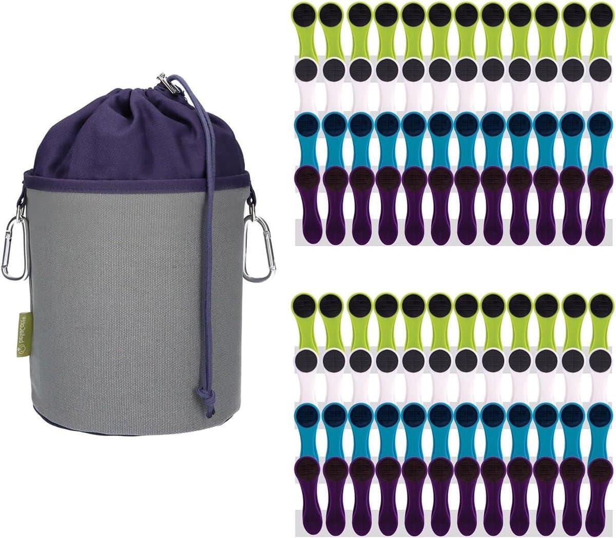 Waslijntjes Set - Kledinghaken - Kleding Drogen - Zachte Greep - 96 Stuks - Multicolor — afbeelding 1