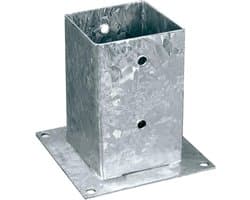 Grondanker voor balken - Paalhouder Bevestiging - Terras Bouwen - Thermisch verzinkt - 101 x 101 x 150 mm - Zwart