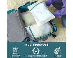 3 stuks waszak, wasnet voor wasmachine, waszak, vuile was, voor reizen, waszak, waszak voor beha, ondergoed, schoenen, babykleding, kussens, pluche dieren, waszak, 3-delige set