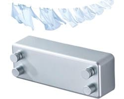 Intrekbare Waslijn - Droger RVS Dubbele - Kleding Drogen Thuis - Roestvrijstalen Touw - 1 meter - Zilver