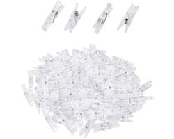 Transparante Plastic Kledingknijpers - 100 Stuks Mini Clips voor Creatieve Projecten, Foto's en Scrapbooking