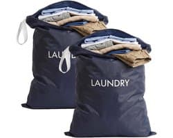 Waterdichte opvouwbare waszakken voor thuis en op reis - 2 stuks, ideaal voor vakantie en organisatie van kleding