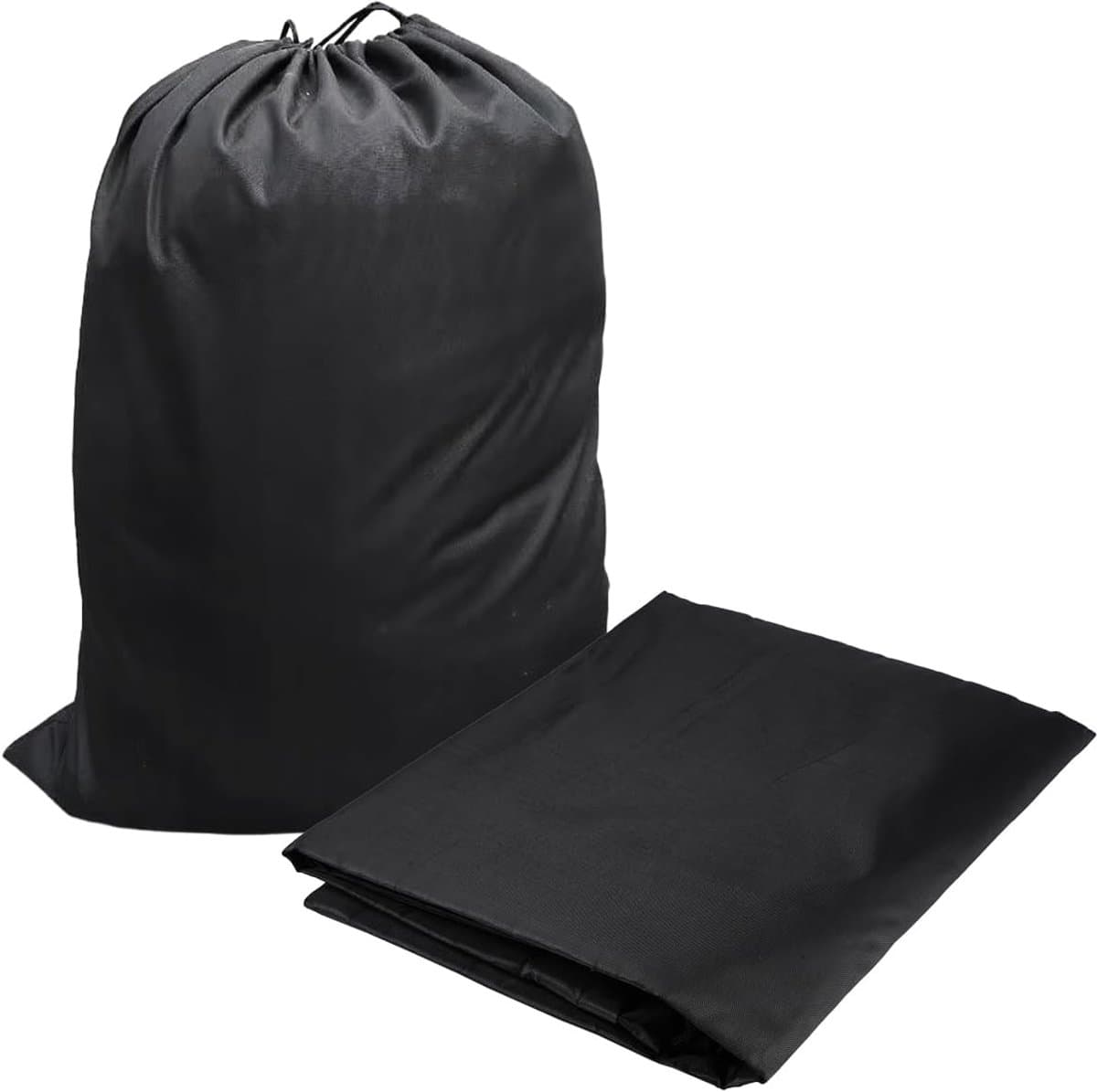 SnelShoppen - 2 Stuks 60 x 90cm Waterdichte Waszakken met Koordsluiting, 120L Vouwbare Waszakken voor Reizen, Grote Capaciteit voor Camping en Slaapka — afbeelding 1