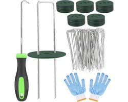 Allecto plus - Grondankers van staal, 50 stuks voor onkruidvlies en tuinbescherming