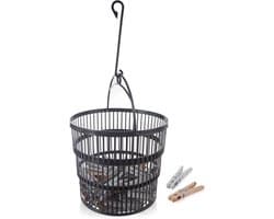 Wasknijpers in Opvouwbare Mand 50 stuks - Set - Wasgoedknijpers - Knijpers voor Wasrek - Laundry