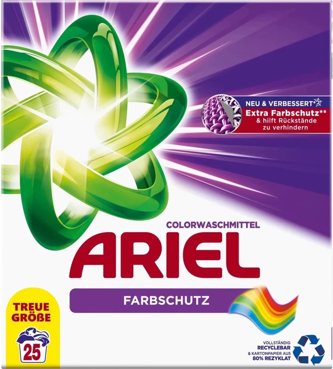 Ariel - Wasmiddel - Waspoeder - Color - 25wb/1625g — afbeelding 1