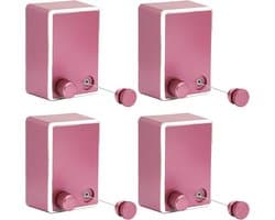 Set van 4 Uittrekbare Waslijnen - Inklapbaar en Wandgemonteerd (Max 4.2m)