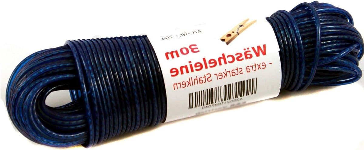 Waslijn - Drooglijn - Kleding Drogen - Extra Stabiele Staalkabel - 30 Meter - Blauw — afbeelding 1