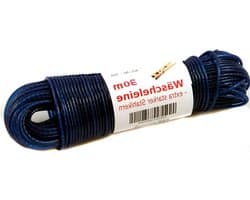Waslijn - Drooglijn - Kleding Drogen - Extra Stabiele Staalkabel - 30 Meter - Blauw