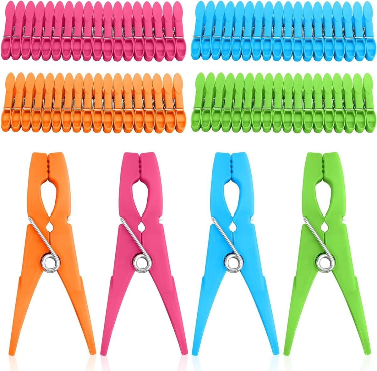 Kleurige en Sterke Kledingknijpers - 72 Stuks, Windbestendig voor Waslijnen en Hangers, Ideaal voor Buitengebruik en Thuisgebruik — afbeelding 1