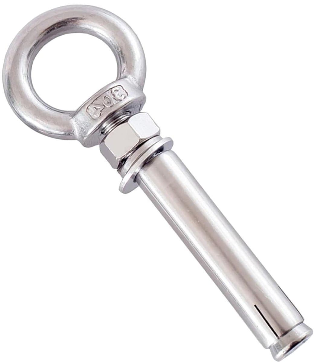 Expansiebout - Muuranker Bout - Bevestigen en Ophangen - Zware Kwaliteit Metaal - M18 x 150 mm - Zilverkleurig — afbeelding 1