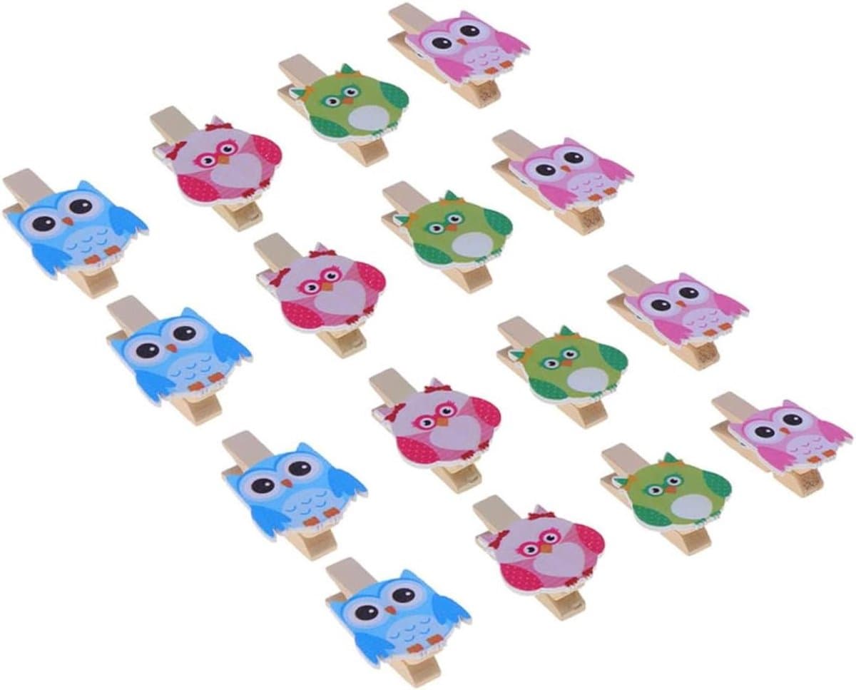 Uil Klemmen - Foto Clips - Decoratie Maken - Houten Materiaal - 40 Stuks - Willekeurig — afbeelding 1