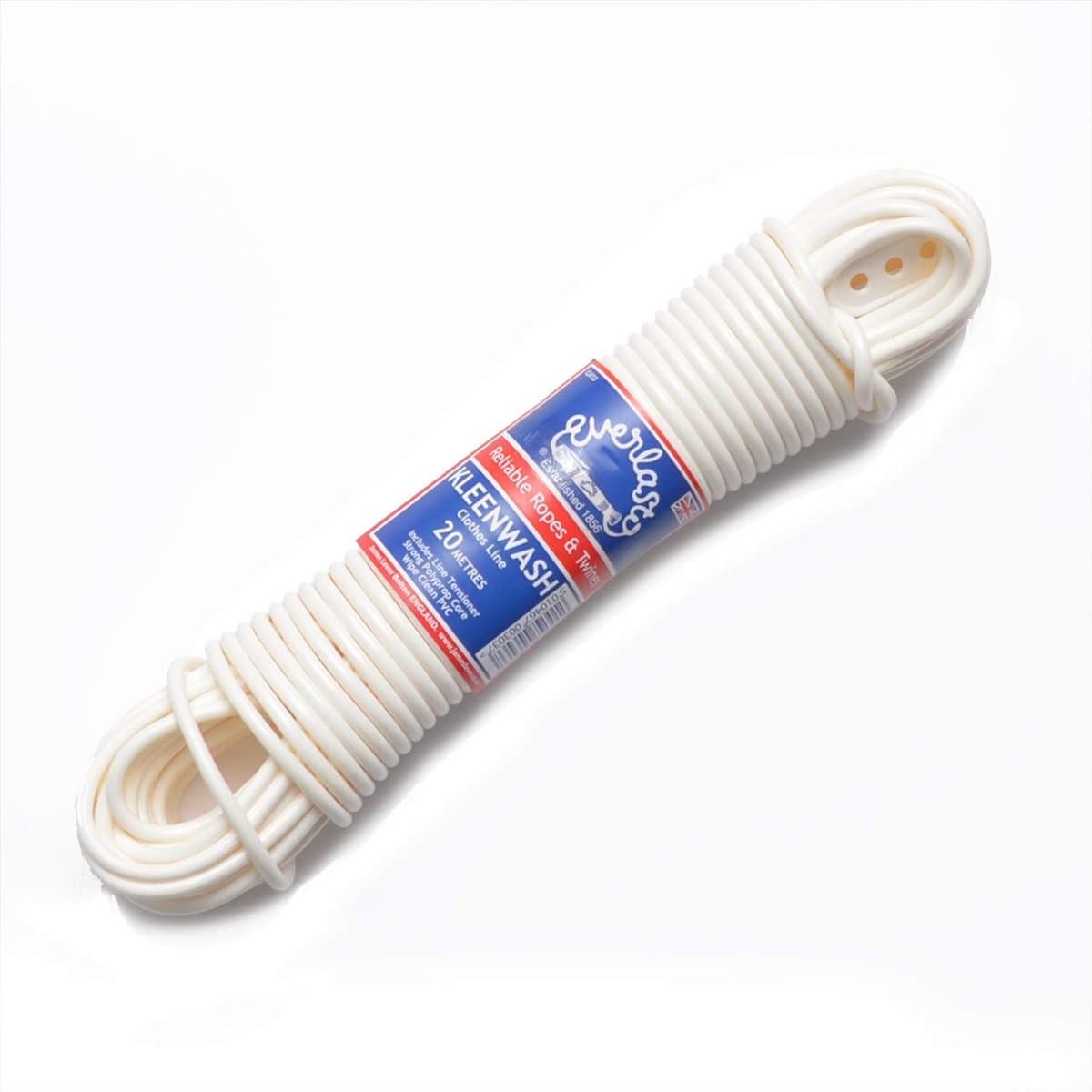 Witte PVC Waslijn 20 Meter - Sterk & Duurzaam voor Buiten en Binnen — afbeelding 1