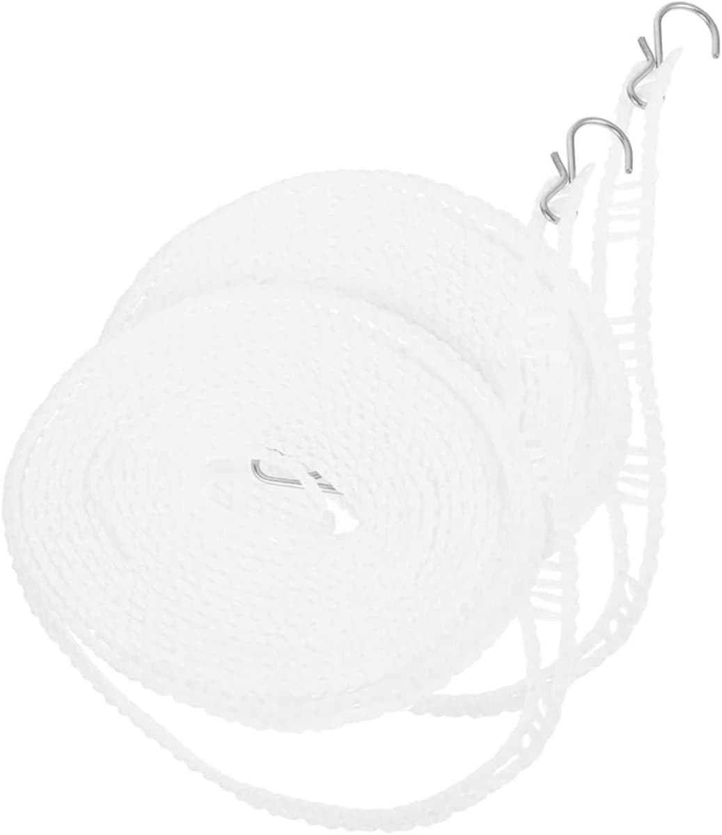 Waslijnen Set - Drooglijnen - Buiten Drogen - Antislip Ontwerp - 8 meter - Wit — afbeelding 1