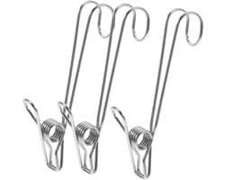 Klem Clips - Metalen Knijpers - Kleding Ophangen - Roestvrij Staal - 10 Stuks - Zilver