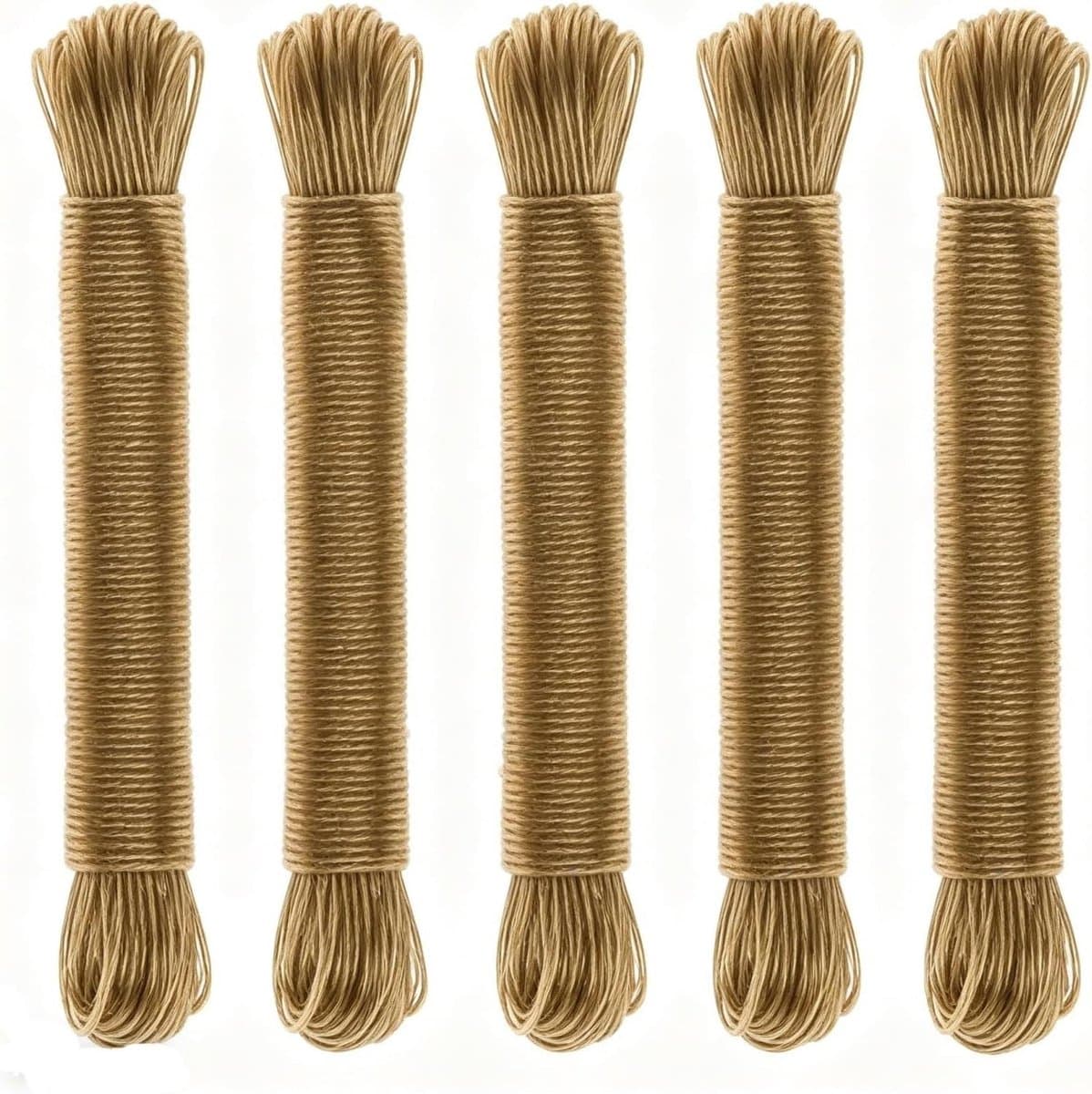Kunststof Waslijn - Kledinglijn - Kleding Drogen - Stalen Kern - 30 Meter - Transparant — afbeelding 1