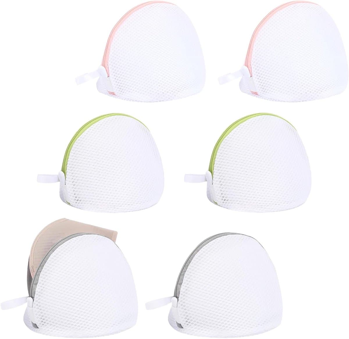 Set van 6 Wasnetten voor Bh's, Ideaal voor de Wasmachine, Bescherming voor Ondergoed en Intieme Kleding, Vermindert Beschadiging van Lingerie tijdens het Wassen — afbeelding 1