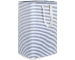 Laundry Basket with Extended Handles for Storage - 80L Capacity, Foldable, Blue - 40 x 30 x 67cm