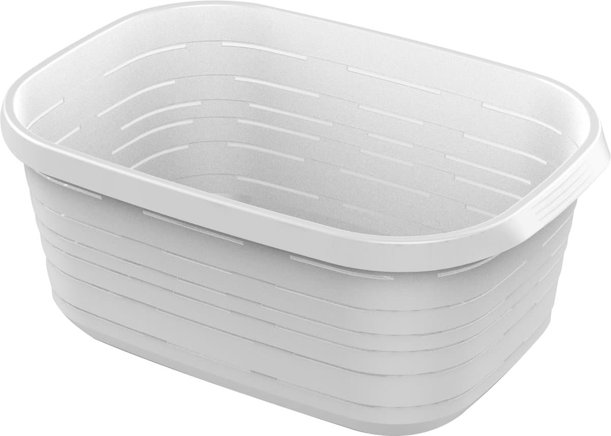 M-Home - Signature - Wasmand - 50 L - 64 x 43 x 26 cm - Wit - Kunststof — afbeelding 1