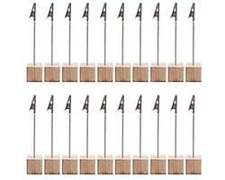 20 Stuks Houten Foto Clip Houders voor Thuis en Kantoor