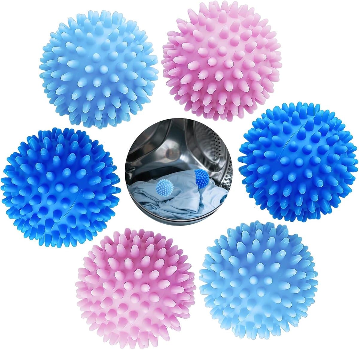 6 Packs Droogballen - Droogballen voor Wasdroger - Herbruikbare Wasbal - Wasmachine Accessoires — afbeelding 1