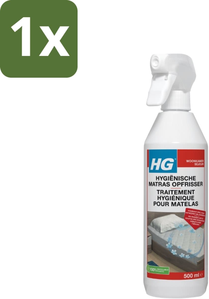 1 x HG Matrasopfrisser 500 ml - Matrasopfrisser - Hygiëne - Geur Verwijderen - Matras Reinigen - Enzymen — afbeelding 1