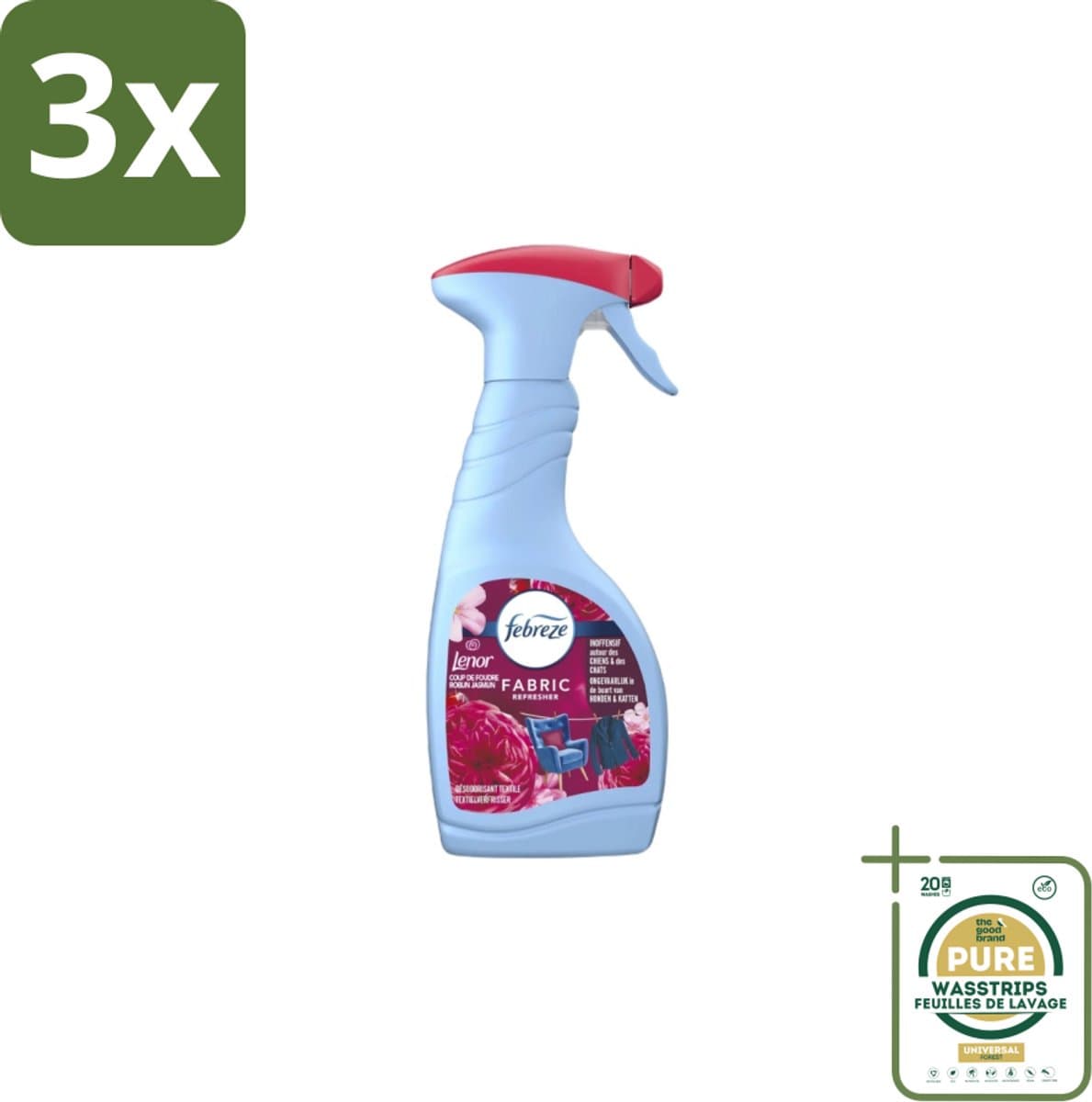 3 x Febreze – Textielspray – Robijn Jasmijn – 500 ml - Grootverpakking - Koffiezetapparaat - Koffiezetapparaat - Koffiezetapparaat — afbeelding 1