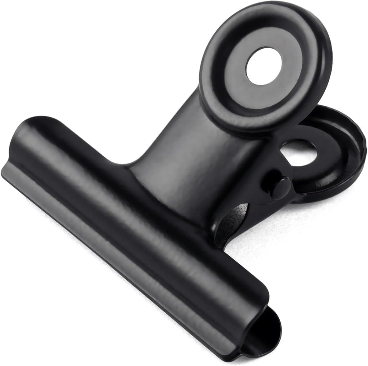 Set van 10 Grote Zwarte Bulldog Clips (90mm) - Sterke Metalen Klemmen voor Foto's, Documenten en Keuken — afbeelding 1