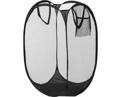 Without Lemon - Opvouwbare wasmand - Mesh - Opbergmand - Vuile Was - Wasgoed - Ruimtebesparend - 30x50cm - Zwart