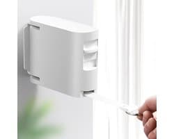 Goodivery ® Waslijn, intrekbaar, verstelbaar uittrekbaar wasrek voor binnen, wandmontage, drogen van kleding, onzichtbare waslijn voor badkamer, balkon, voor binnen en buiten (wit)